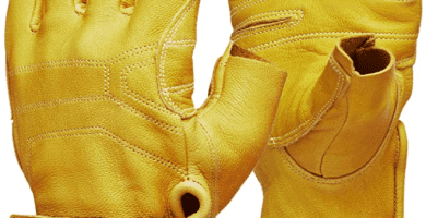 Guantes de cuero para ferrata